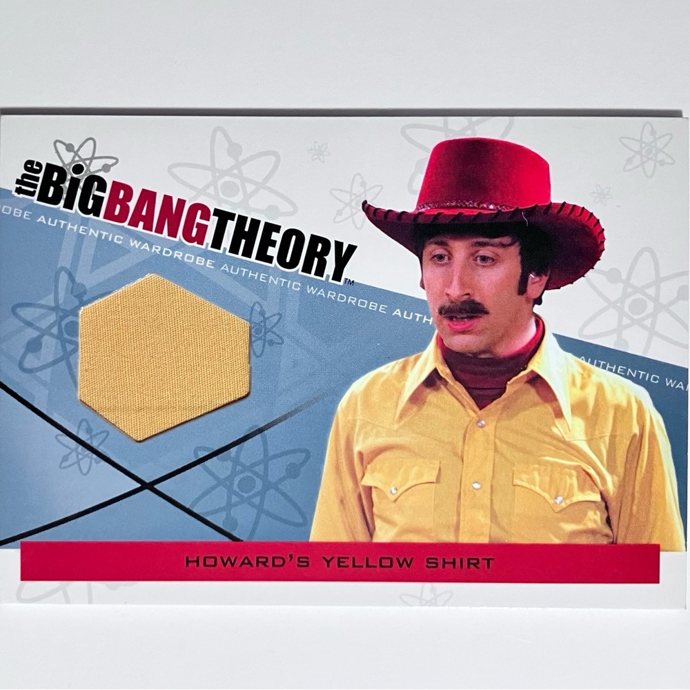BIG BANG THEORY Costume Card M-29 / SCREEN WORN FABRIC / Howard Wolowitz’s Shirt